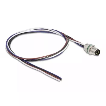 Cabo de encastrar DeLOCK M8 codificado A 4 polos ficha 0,5 m