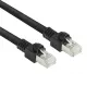 Cabo de patch ACT preto 0,5 metros S/FTP CAT7 PUR flex sem patilhas com fichas RJ45 (conforme CAT6A)