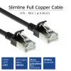 Cabo de patch ACT preto 7 metros LSZH U/FTP CAT6A Datacenter Slimline com fichas RJ45