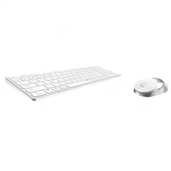 Rapoo 9750M teclado rato incluído sem fios Bluetooth QWERTZ alemão branco