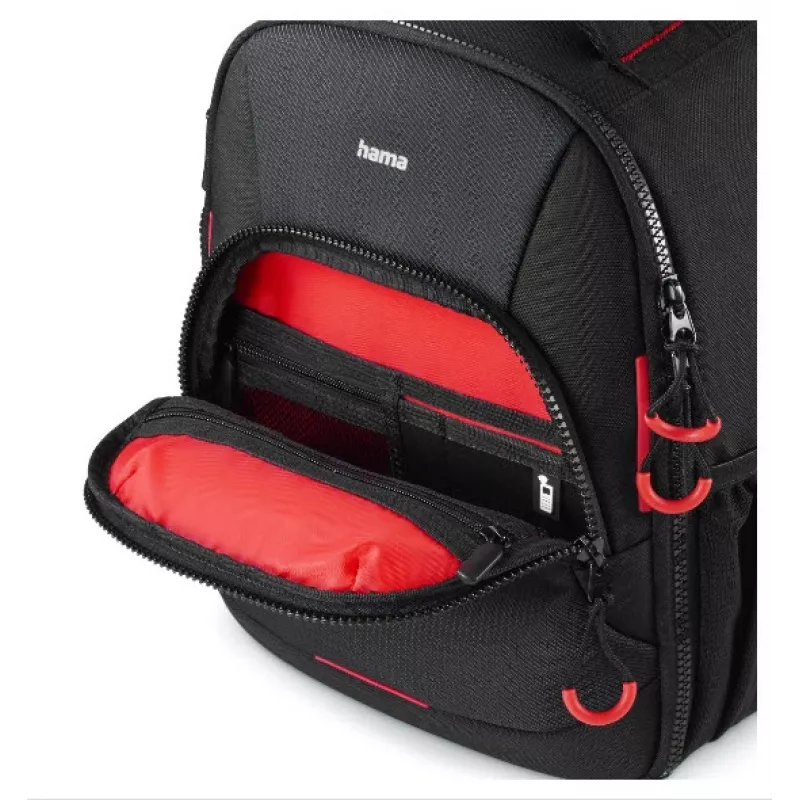 Mochila Hama Ohio preto, vermelho