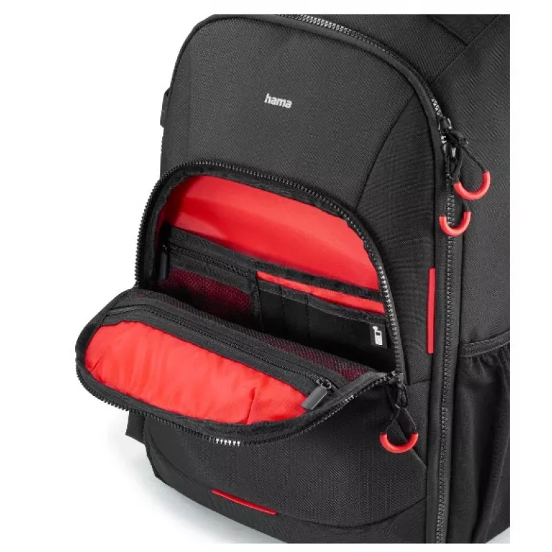 Mochila Hama Ohio preto, vermelho
