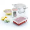Coberturas alimentares Westmark 23272260 - tampas de silicone transparentes, 6 unid.