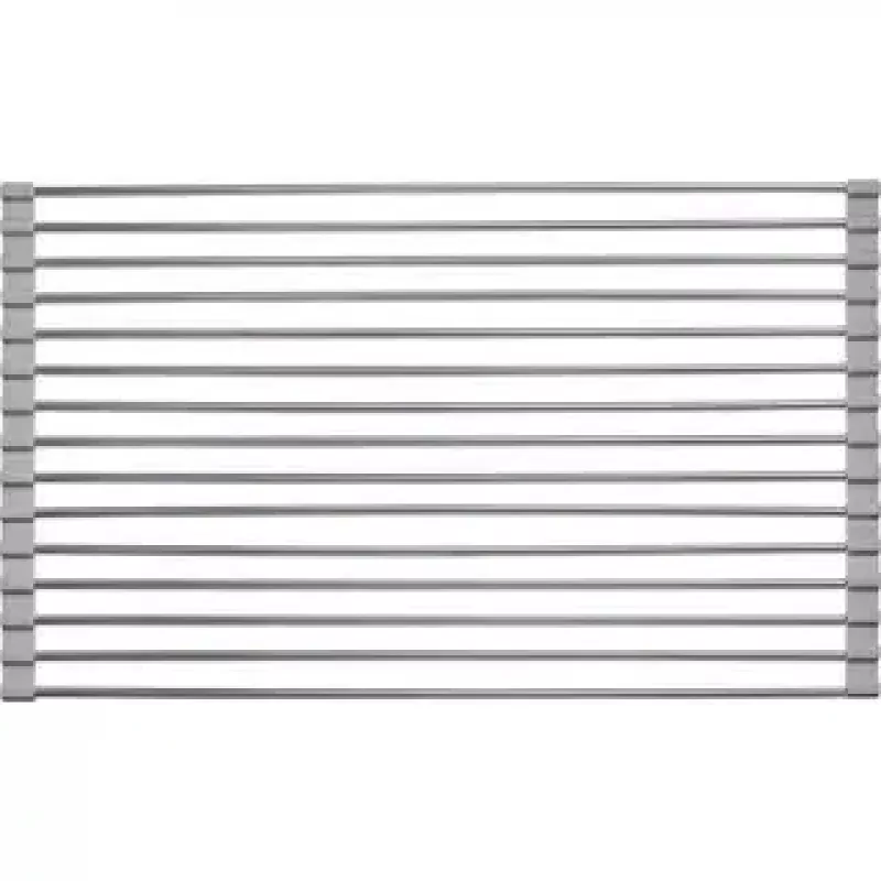 Westmark Home escorredor de loiça de bancada, retangular, aço inoxidável/silicone, cinzento
