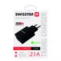 Swissten 22033000 carregador de viagem Smart IC, 2x USB, 2,1 A, preto
