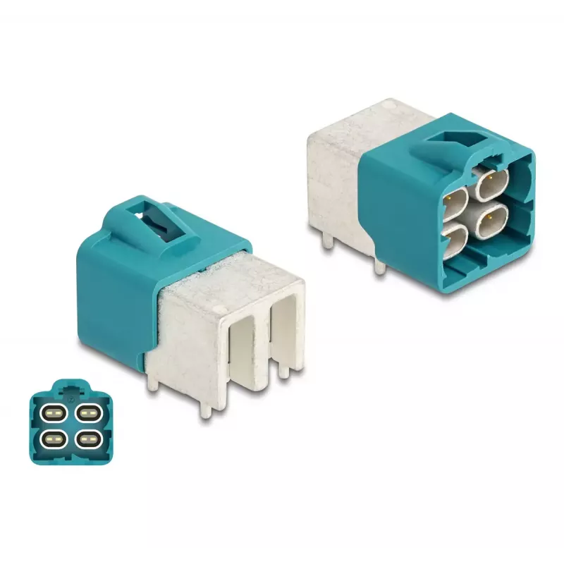 DeLOCK HDMTD conector macho quádruplo angular para placas de circuito impresso