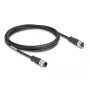 Cabo de rede DeLOCK M12 cabo codificação A 8 pinos ficha macho para conector fêmea Cat5e 2 m preto