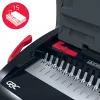 GBC CombBind® CB15 encadernadora manual, encadernadora de pente, manual, 165 folhas, preto, vermelho