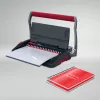 GBC CombBind® CB15 encadernadora manual, encadernadora de pente, manual, 165 folhas, preto, vermelho