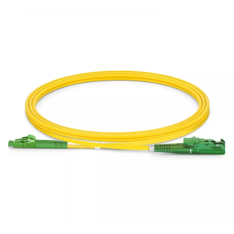 Cabo de patch de fibra ótica EQUIP E2000/APC para LC/APC 5,00 m SM Duplex OS2 Amarelo