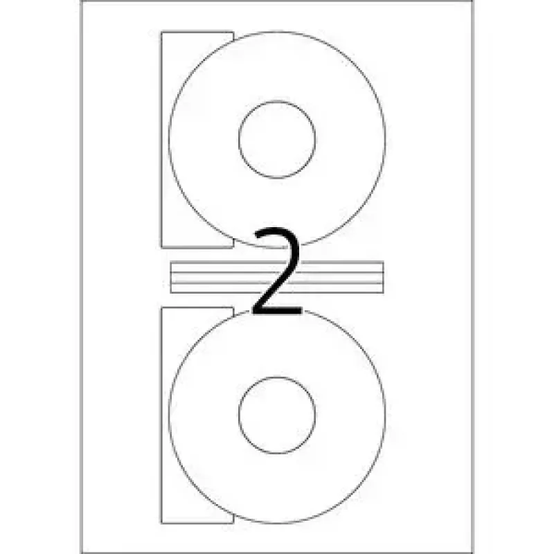 Etiquetas para CD HERMA A4 Ø 116 mm branco papel mate opaco 50 unid.