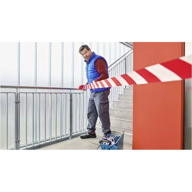 Fita de sinalização TESA 58137 vermelha branca 100 m