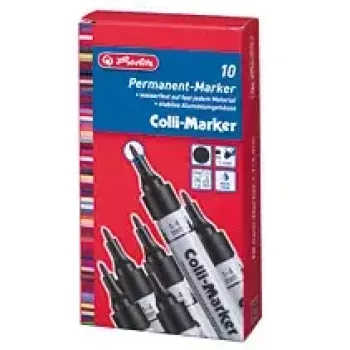 Marcador permanente Herlitz 08860603 preto 10 unid.