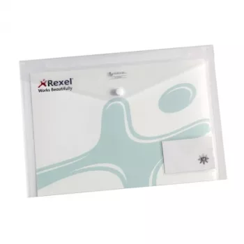Carteira Rexel Ice Popper com compartimento para cartões de visita A4 Transparente (5)