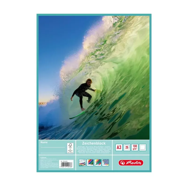Bloco de notas Herlitz 10416634 A3 25 folhas Multicolor