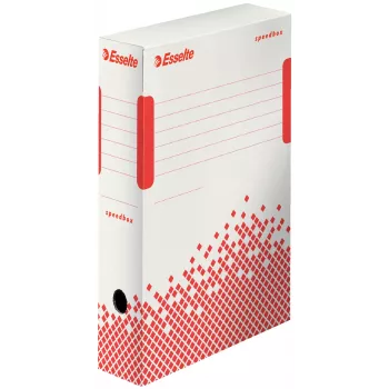 Caixa de arquivo Esselte Speedbox FSC® 80 mm, papel, branco, A4, horizontal/vertical, 80 mm, 250 mm