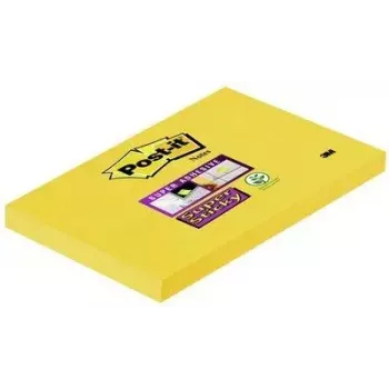 Notas adesivas Post-It papel retangular amarelo 90 folhas autoadesivas 3M
