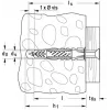 Bucha universal Fischer UX 5 x 30 R com rebordo