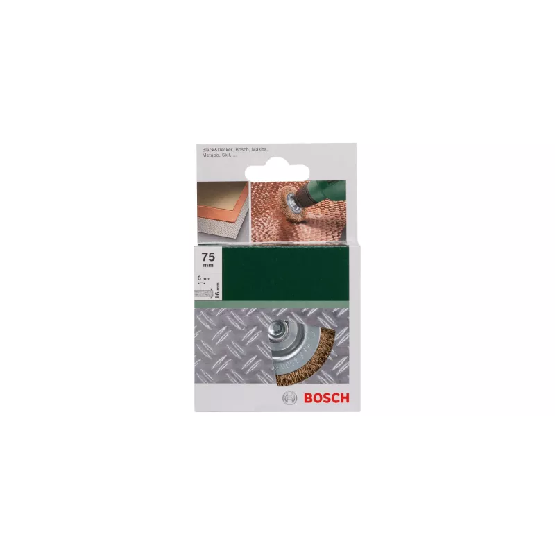 Escova de arame Bosch 2609256519 7,5 cm diâmetro da haste 6 mm