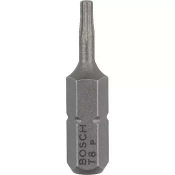 Bosch 2607001601 ponta de chave de fendas Torx T8, extradura, C 6.3, 3 unid.