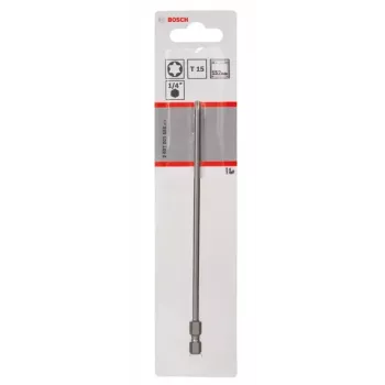 Bosch 2607001666 ponta de chave de fendas Torx T15, extradura, E 6.3, 1 unid.