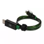 Cabo USB A/Lightning RealPower 0,75 m Preto Verde
