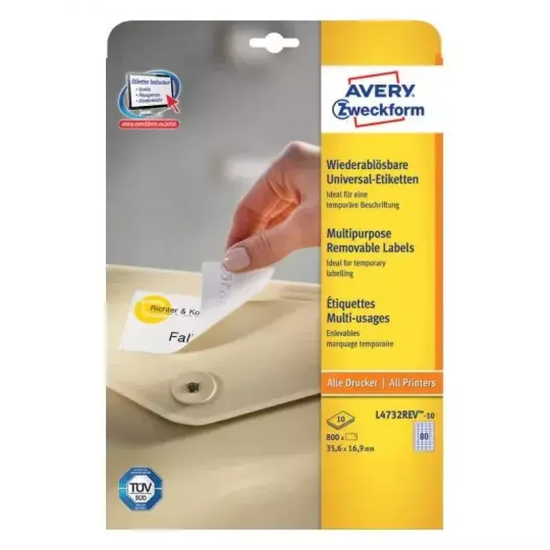 Etiquetas autocolantes para impressora AVERY L4732REV-10