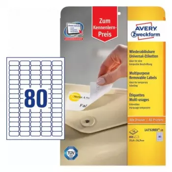 Etiquetas autocolantes para impressora AVERY L4732REV-10