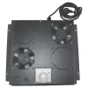 Unidade de ventilação de 2 ventoinhas Intellinet para racks de 19 polegadas, montagem no teto, com termostato, preto