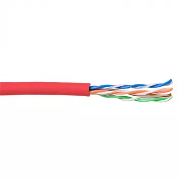 Cabo de rede ACT CAT5E U/UTP flexível Vermelho 100 m