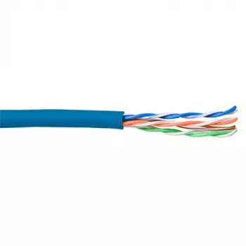 Cabo de rede ACT CAT5E U/UTP flexível Azul 100 m