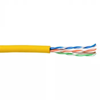 Cabo de rede ACT CAT5E U/UTP flexível Amarelo 100 m
