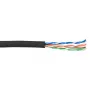 Cabo de rede ACT CAT5E U/UTP flexível Preto 100 m