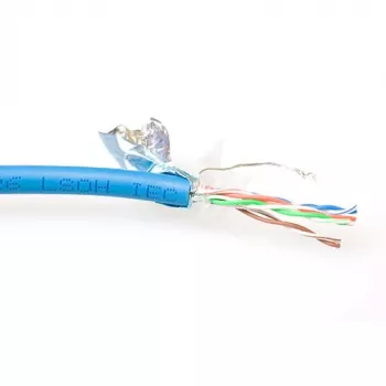 Cabo de rede ACT CAT5E F/UTP LSZH flexível Azul 100 m