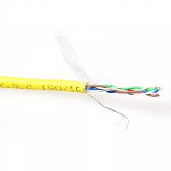 Cabo de rede ACT CAT5E F/UTP LSZH flexível Amarelo 100 m