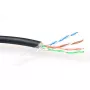 Cabo de rede ACT CAT5E F/UTP LSZH flexível Preto 100 m