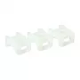 Base de montagem para abraçadeiras ACT com parafuso, transparente, branca, nylon, 100 unid., 23 mm, 16 mm, 9 mm