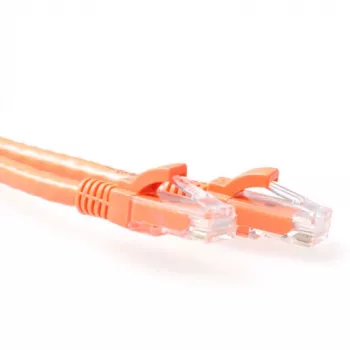 Cabo de rede ACT laranja 5 metros U/UTP CAT6A, sem patilha com fichas RJ45
