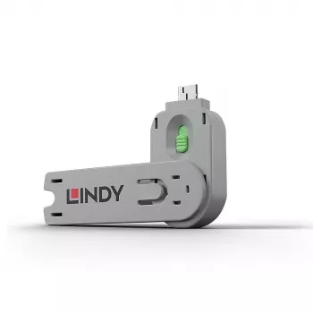 Chave bloqueadora de porta USB Type-A Lindy, verde