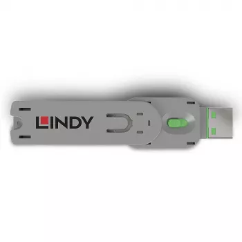 Chave bloqueadora de porta USB Type-A Lindy, verde