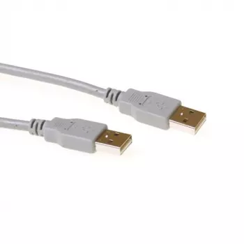 USB 2.0 ficha A - ficha USB A marfim 2,00 m ACT SB2502