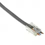 ACT Conector modular RJ45 (8P/8C) CAT6 Easyconnect não blindado para cabo redondo com condutores maciços ou flexíveis