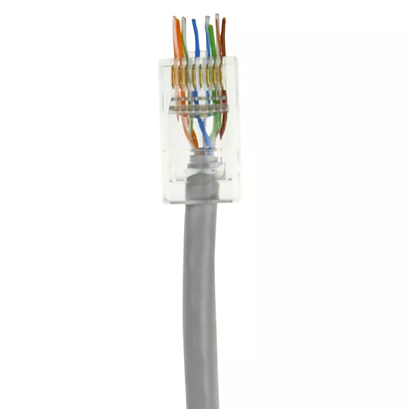 ACT Conector modular RJ45 (8P/8C) CAT6 Easyconnect não blindado para cabo redondo com condutores maciços ou flexíveis