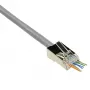 ACT Conector modular RJ45 (8P/8C) CAT6 easyconnect blindado para cabo redondo com condutores maciços ou flexíveis