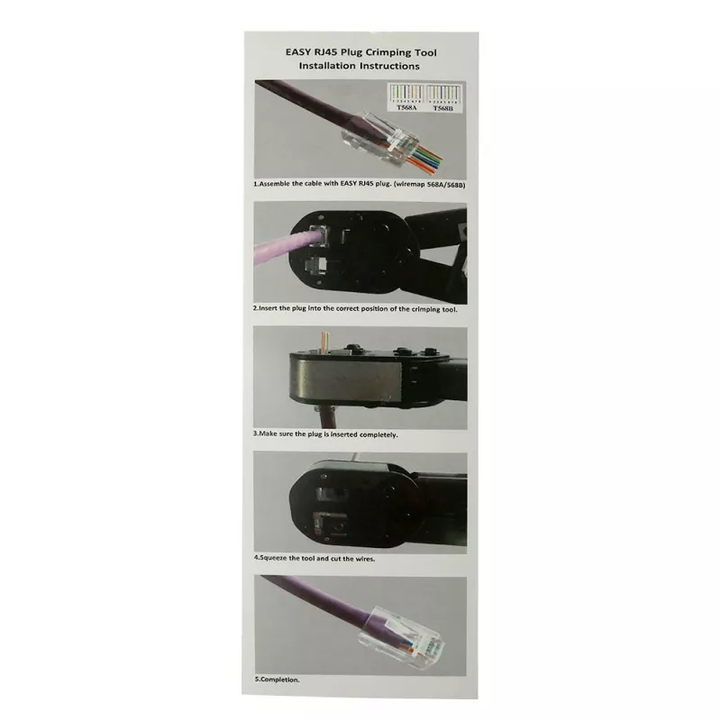 ACT Ferramenta de cravar modular para conectores RJ45 passantes