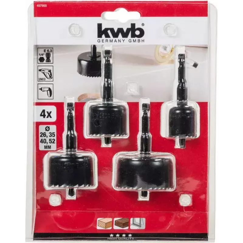 Conjunto de serras-copo KWB 497900 Aparafusadora sem fio