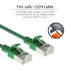 Cabo de rede patch slimline CAT6A U/FTP LSZH ACT verde 3 metros com fichas RJ45