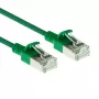 Cabo de rede patch slimline CAT6A U/FTP LSZH ACT verde 0,25 m para datacenter com fichas sem patilhas
