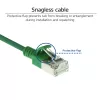 Cabo de rede patch slimline CAT6A U/FTP LSZH ACT verde 0,25 m para datacenter com fichas sem patilhas