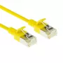 Cabo de rede patch slimline CAT6A U/FTP LSZH ACT amarelo 5 metros para datacenter sem patilhas com fichas RJ45